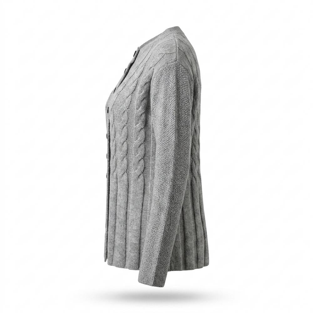 Allsaints Leather - Dasan | Cable-Knit Button-Front Knit Cardigan Women