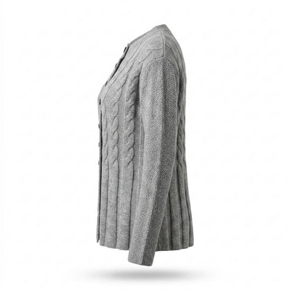 Allsaints Leather - Dasan | Cable-Knit Button-Front Knit Cardigan Women