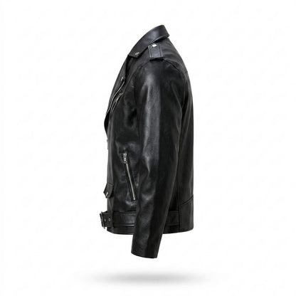 Allsaints Leather - Yolun | Asymmetrical Belted Leather Jacket Unisex