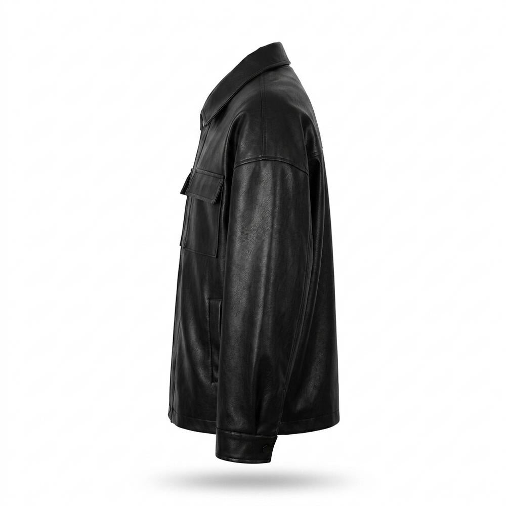 Allsaints Leather - Vetal | Oversized Zip-Up Leather Jacket Unisex