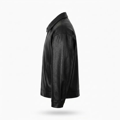Allsaints Leather - Notir | Zip-Up Collared Leather Jacket Men