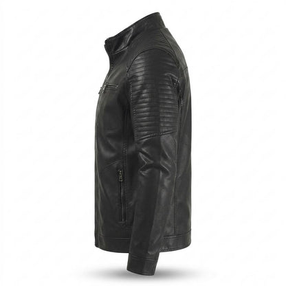 Allsaints Leather - Mehen | Zippered Quilted Leather Jacket Men