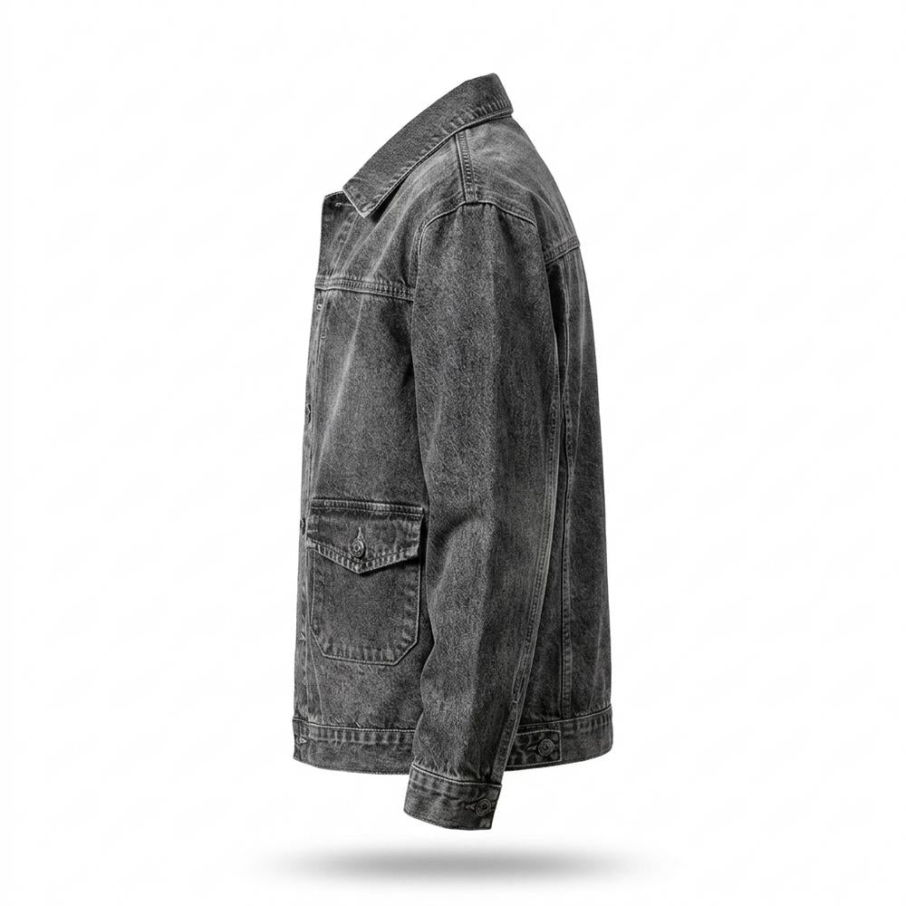 Allsaints Leather - Tanav | Washed Button-Front Denim Jacket Men