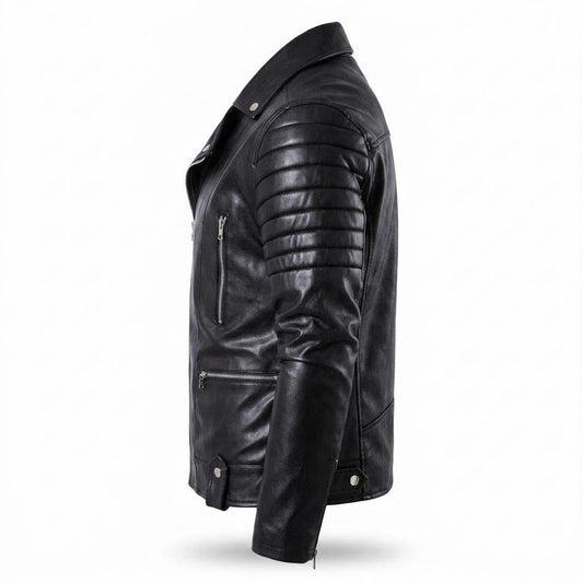 Allsaints Leather - Lymor | Asymmetrical Quilted Leather Jacket Men
