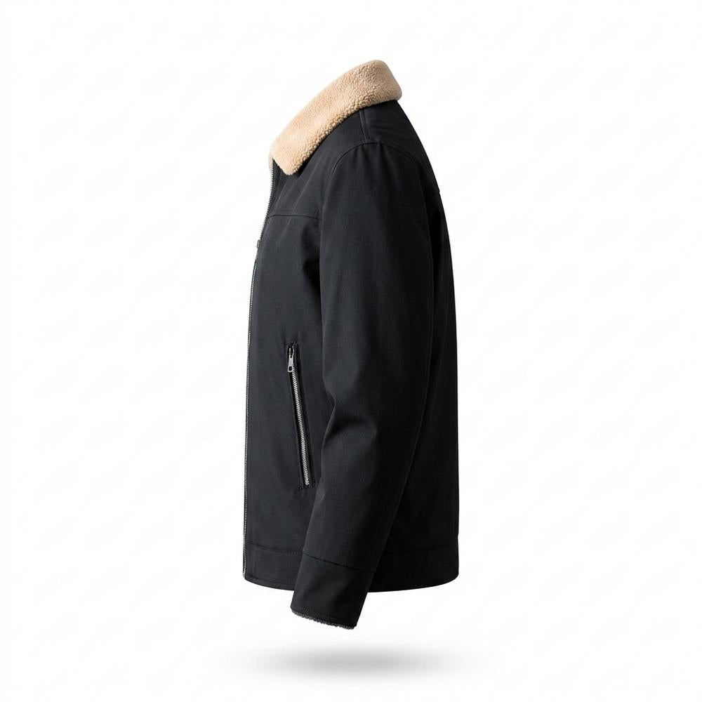 Allsaints Leather - Madar | Sherpa-Collar Lined Jacket Men