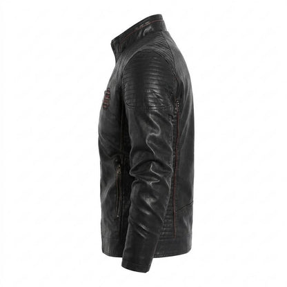 Allsaints Leather - Yonor | Quilted Embroidered Leather Jacket Men