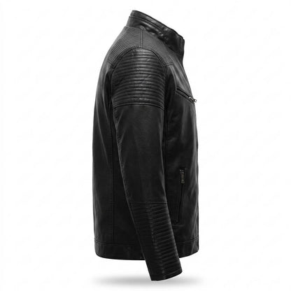 Allsaints Leather - Yohal | Quilted Zip-Up Leather Jacket Men
