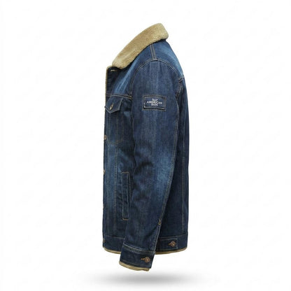 Allsaints Leather - Noken | Sherpa-Lined Button-Front Denim Jacket Men