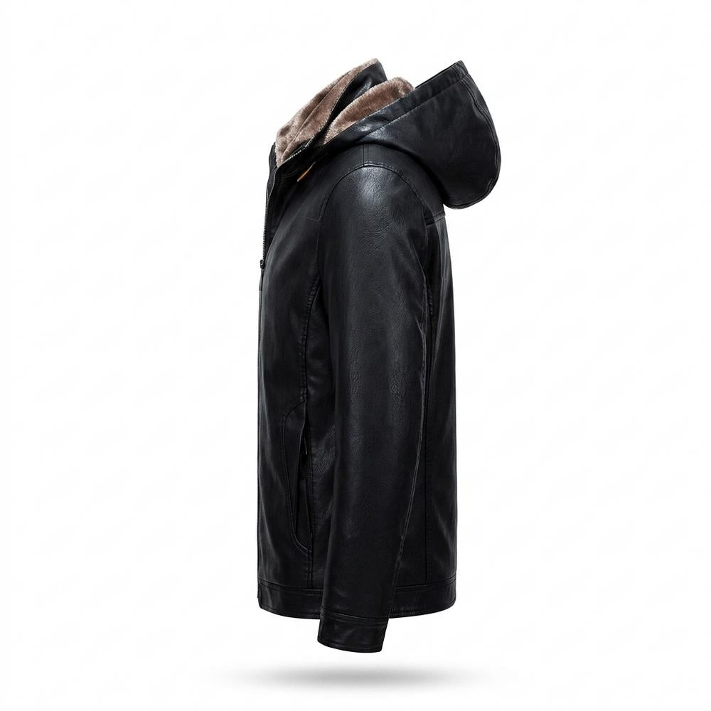 Allsaints Leather - Movur | Lined Hooded Leather Jacket Men