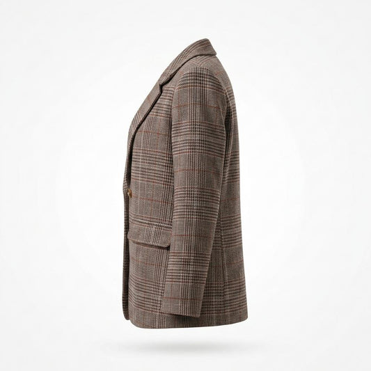 Allsaints Leather - Savin | Plaid Single-Breasted Blazer Women