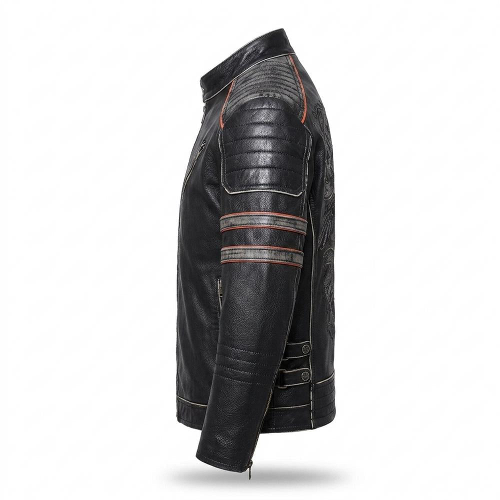 Allsaints Leather - Mimor | Quilted Slim-Fit Leather Jacket Men