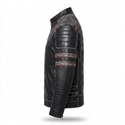 Allsaints Leather - Mimor | Quilted Slim-Fit Leather Jacket Men