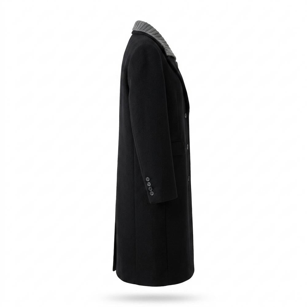 Allsaints Leather - Lovel | Single-Breasted Layered-Collar Coat Men