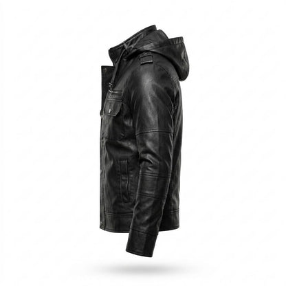 Allsaints Leather - Kigel | Stand-Collar Fitted Leather Jacket Men