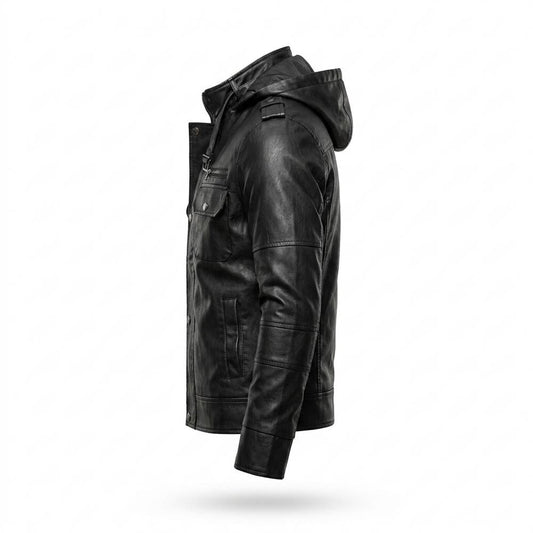 Allsaints Leather - Kigel | Stand-Collar Fitted Leather Jacket Men