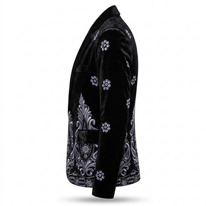 Allsaints Leather - Nolom | Embroidered Velvet Blazer Men
