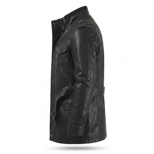 Allsaints Leather - Kevun | Lined Fitted Coat Men