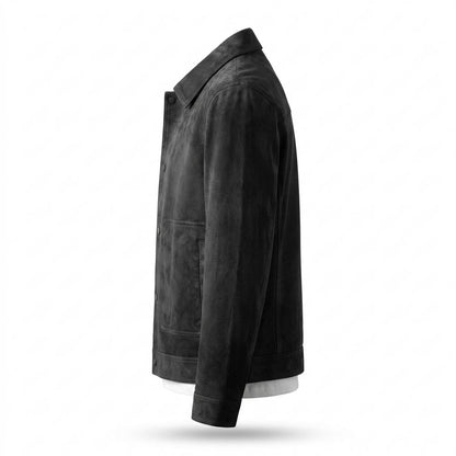 Allsaints Leather - Rarev | Suede Buttoned Jacket Men