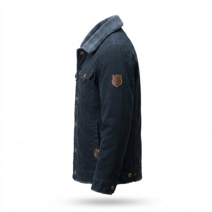 Allsaints Leather - Kemir | Fleece-Lined Button-Front Jacket Men