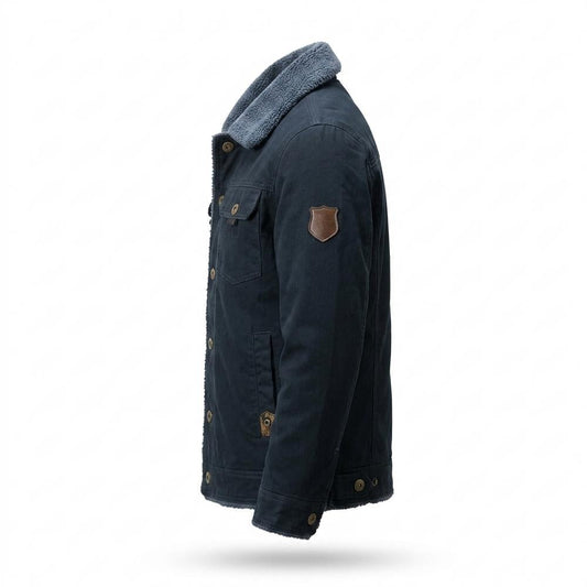 Allsaints Leather - Kemir | Fleece-Lined Button-Front Jacket Men