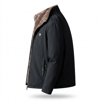 Allsaints Leather - Samor | Fleece-Lined Zip-Up Jacket Men