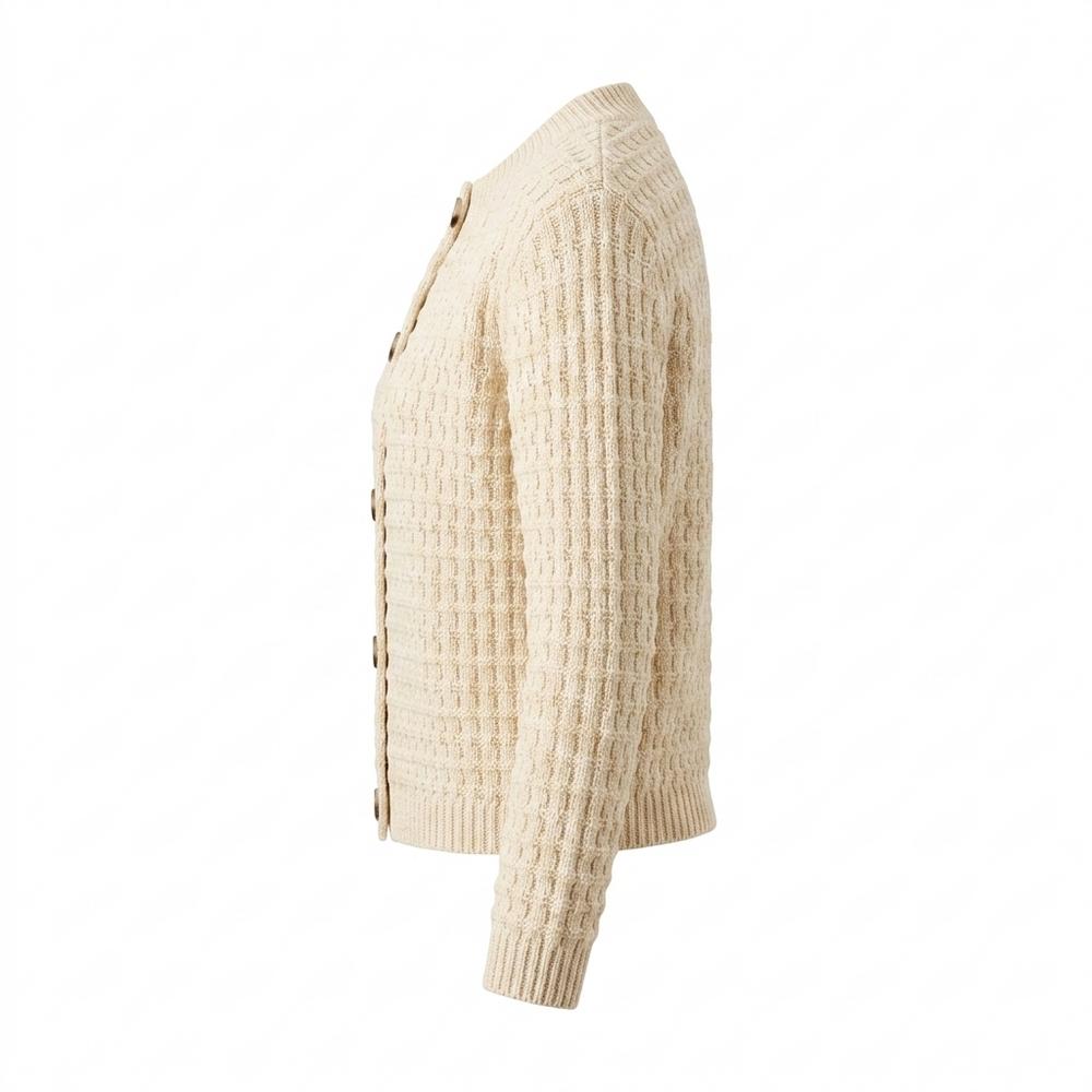 Allsaints Leather - Nomar | Textured Crewneck Knit Cardigan Women