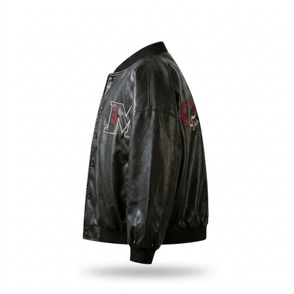 Allsaints Leather - Supes | Embroidered Buttoned Jacket Unisex