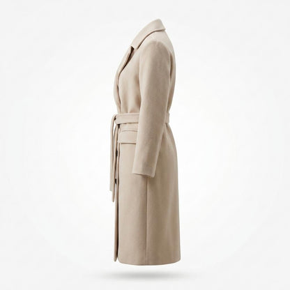 Allsaints Leather - Lyver | Double-Breasted Belted Coat Women
