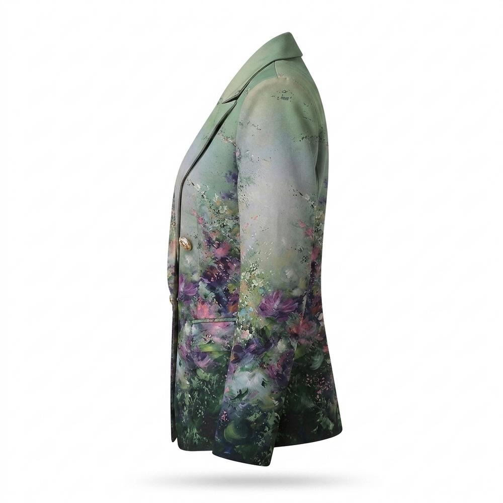 Allsaints Leather - Eldar | Floral-Print Slim-Fit Blazer Women