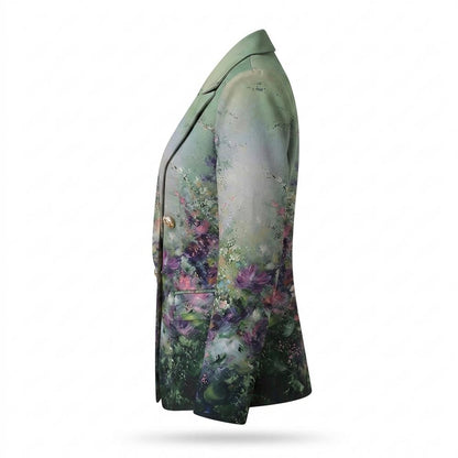 Allsaints Leather - Eldar | Floral-Print Slim-Fit Blazer Women