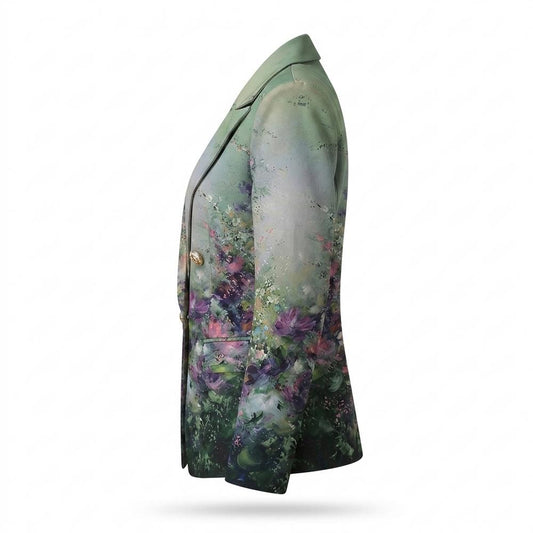 Allsaints Leather - Eldar | Floral-Print Slim-Fit Blazer Women