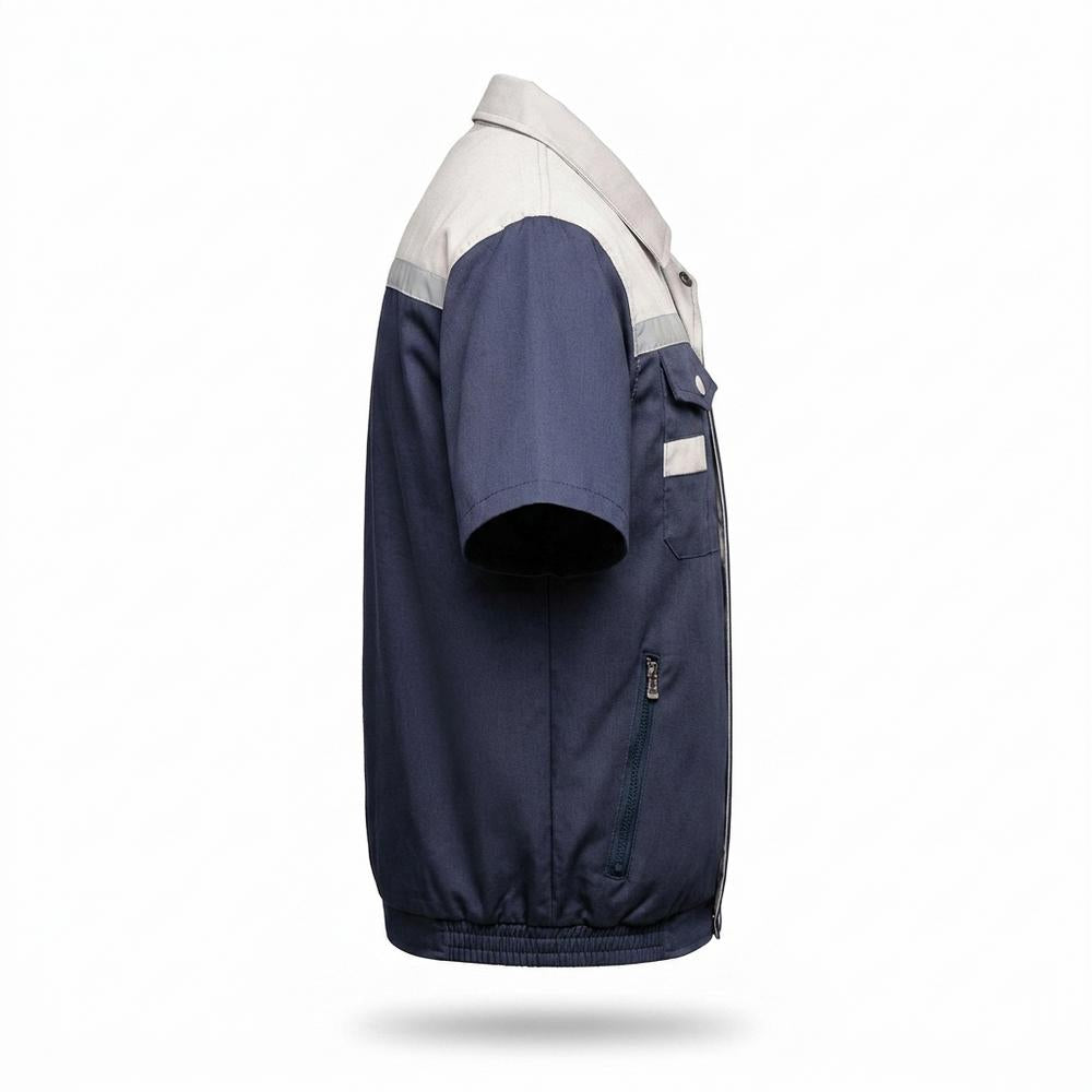 Allsaints Leather - Zemel | Short-Sleeved Reflective Jacket Unisex