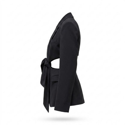 Allsaints Leather - Romon | Cut-Out Tie-Front Blazer Women