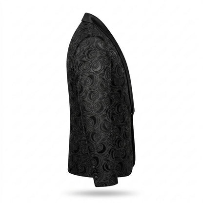 Allsaints Leather - Ramel | Floral Jacquard Shawl Lapel Blazer Men