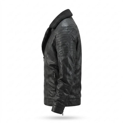 Allsaints Leather - Talar | Sherpa-Lined Zip-Up Leather Jacket Men