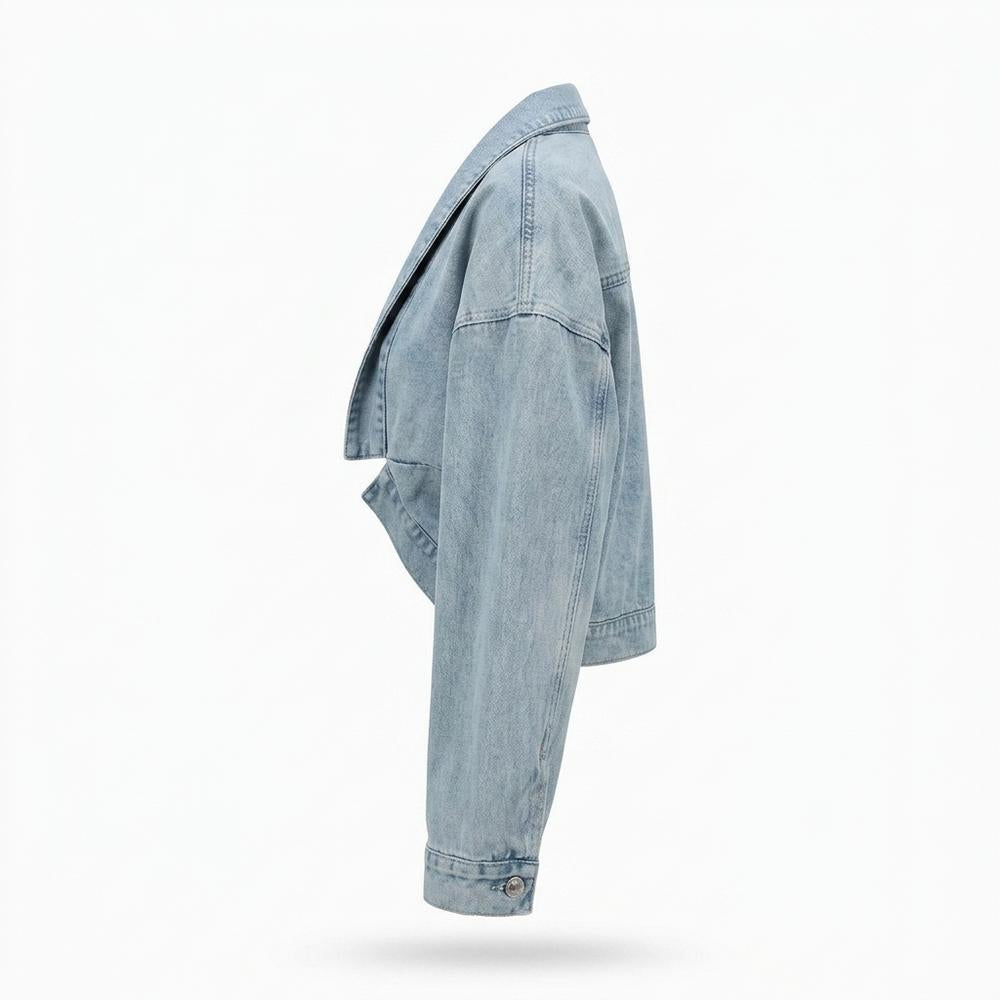 Allsaints Leather - Vital | Cropped Relaxed-Fit Denim Jacket Women