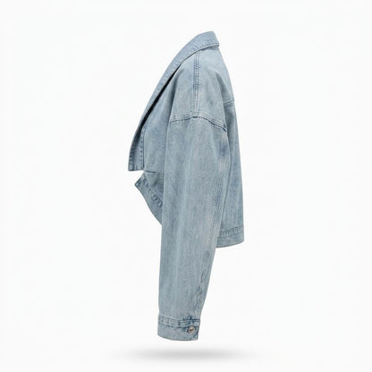 Allsaints Leather - Vital | Cropped Relaxed-Fit Denim Jacket Women