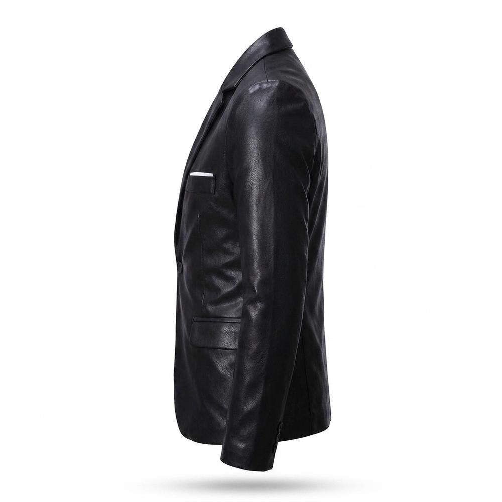 Allsaints Leather - Yuzel | Faux-Leather Single-Button Blazer Men