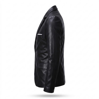 Allsaints Leather - Yuzel | Faux-Leather Single-Button Blazer Men