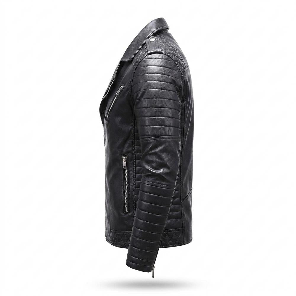 Allsaints Leather - Yomil | Quilted Asymmetrical Leather Jacket Men