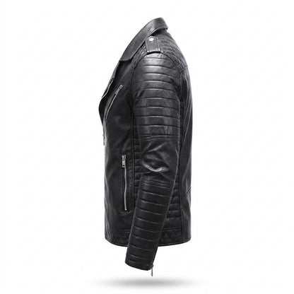 Allsaints Leather - Yomil | Quilted Asymmetrical Leather Jacket Men