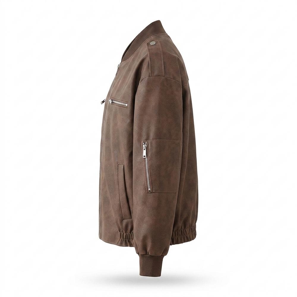 Allsaints Leather - Kemon | Sueded Zip-Up Jacket Unisex