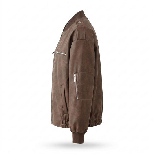 Allsaints Leather - Kemon | Sueded Zip-Up Jacket Unisex
