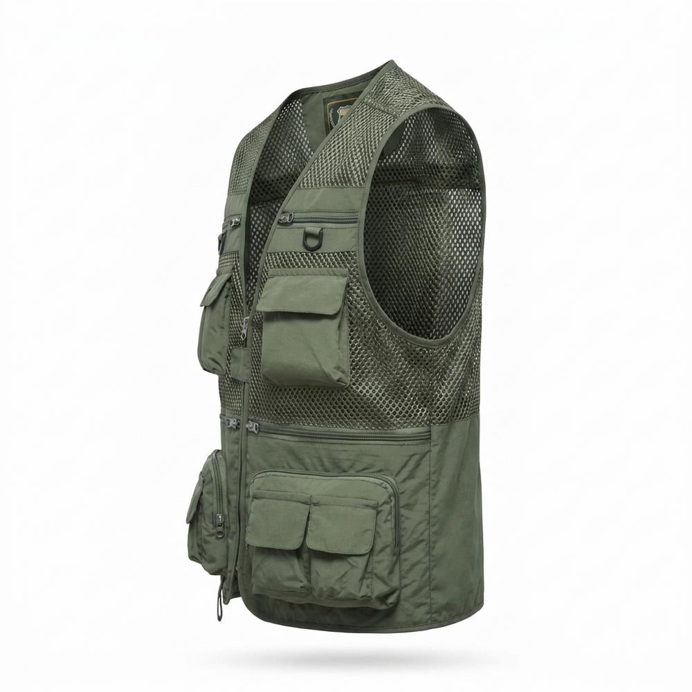 Allsaints Leather - Masan | Mesh Multi-Pocket Vest Men