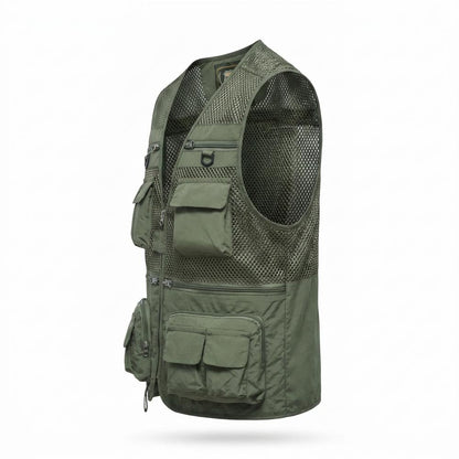 Allsaints Leather - Masan | Mesh Multi-Pocket Vest Men
