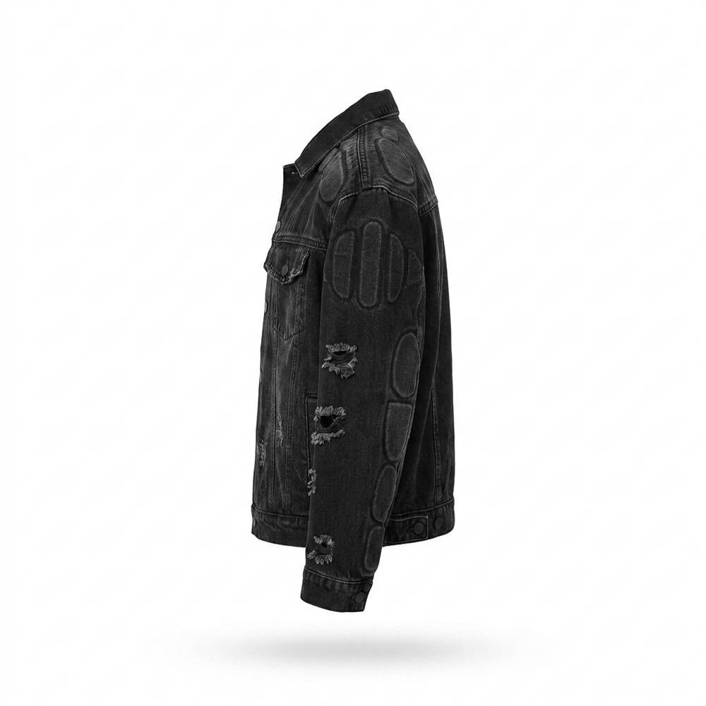 Allsaints Leather - Mirel | Padded Distressed Denim Jacket Unisex