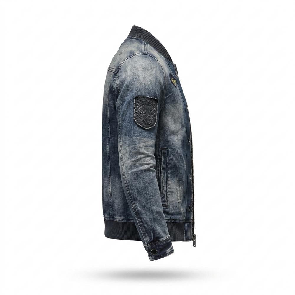 Allsaints Leather - Mezad | Washed Zip-Front Denim Jacket Men
