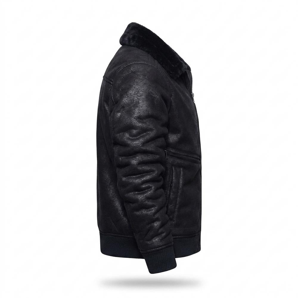 Allsaints Leather - Mimel | Lined Textured Leather Jacket Men