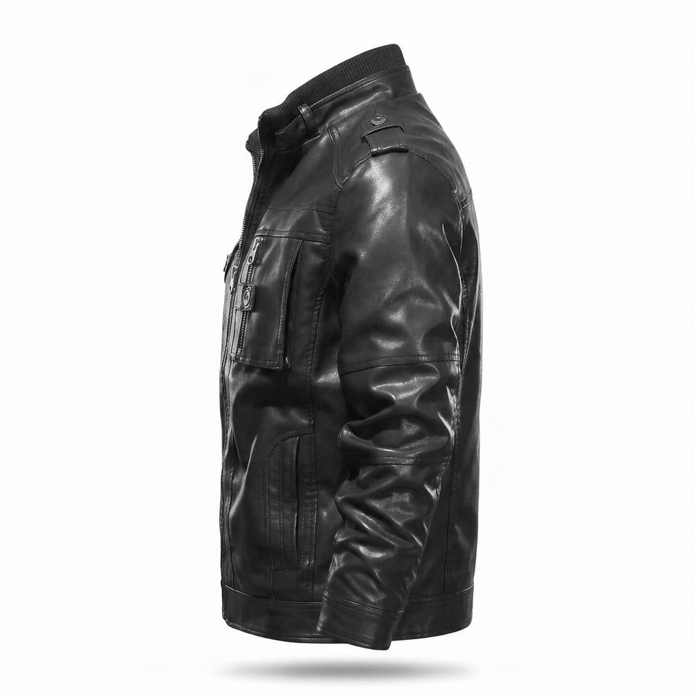 Allsaints Leather - Roken | Zippered Lined Leather Jacket Men