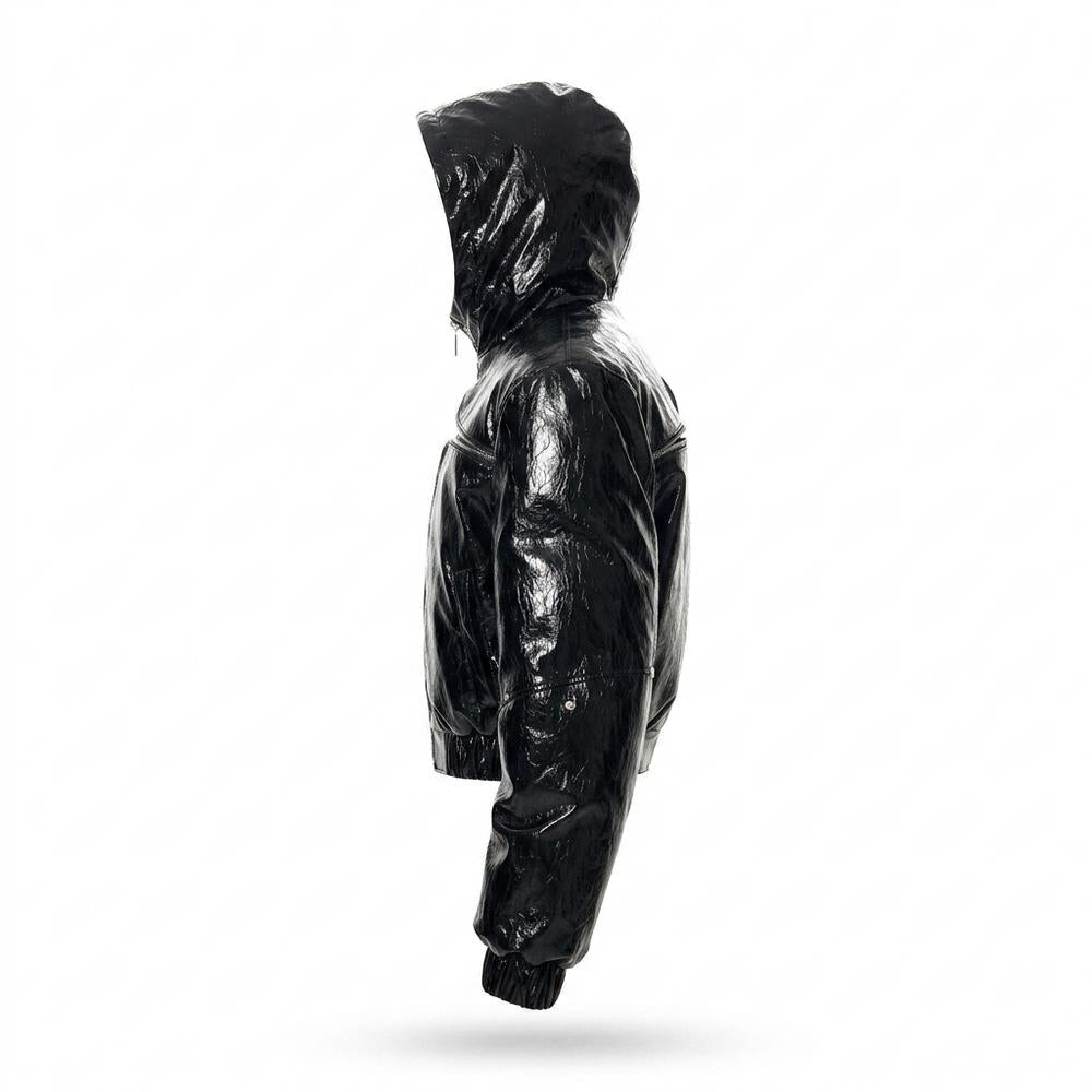 Allsaints Leather - Eofuv | Shiny Hooded Jacket Unisex